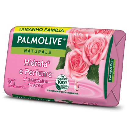 Sabonete Palmolive Naturals Hidrata e Perfuma Leite e Pétalas de Rosas 150g