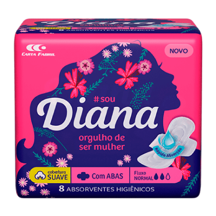 Absorvente Diana Suave com Abas (08 unidades)
