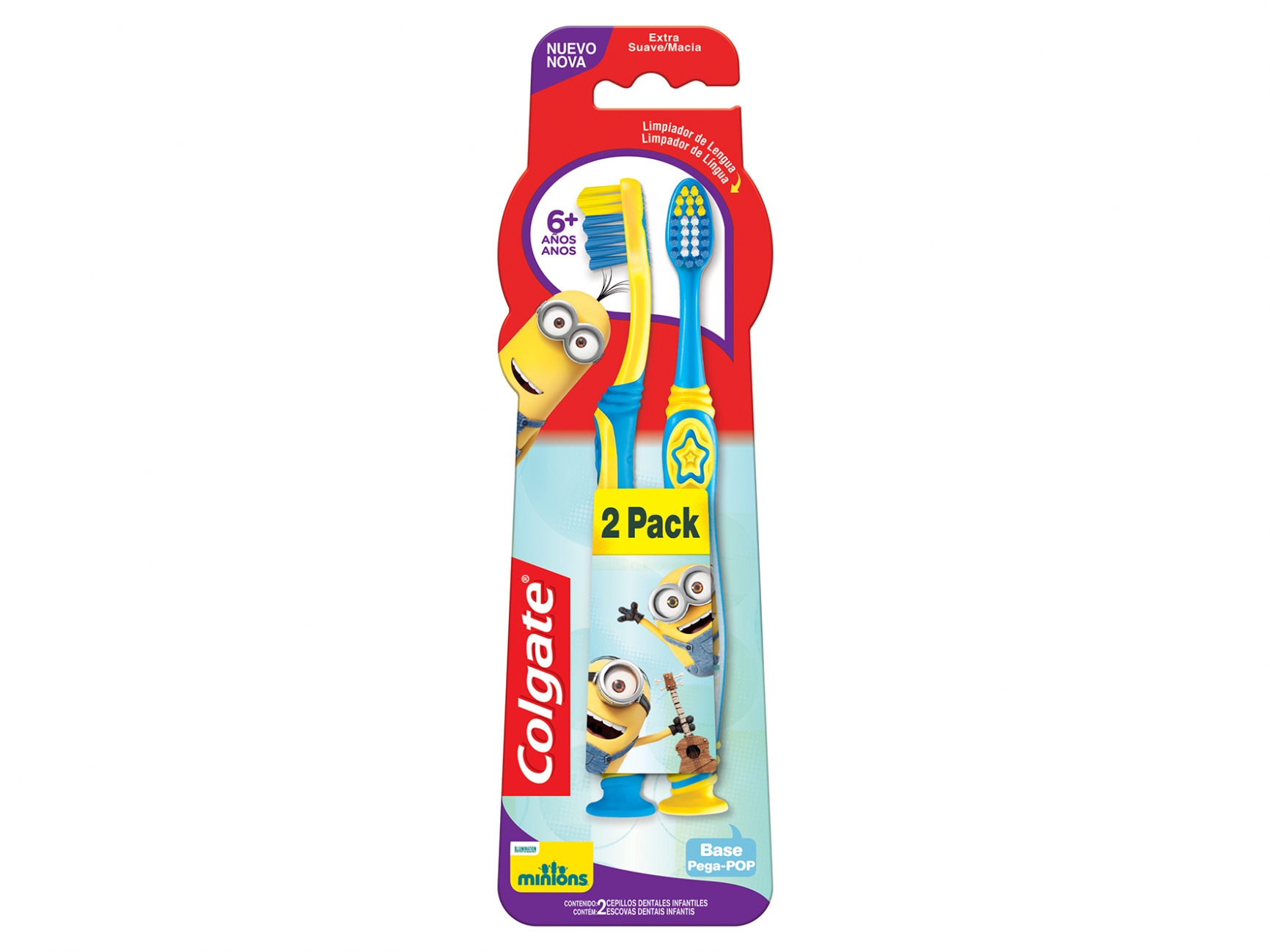 Escova Dental Colgate Kids Minions (2×1) Extra Macia (6+Anos)