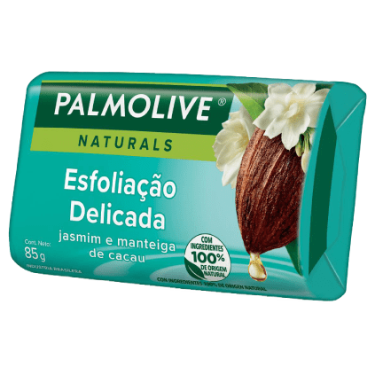 Sabonete Palmolive Naturals Esfoliação Delicada Jasmim e Manteiga de Cacau 85g