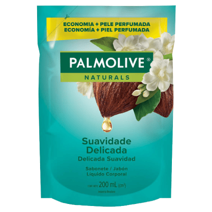 Sabonete Líquido Palmolive Naturals Esfoliação Delicada Jasmim e Manteiga de Cacau Refil 200ml