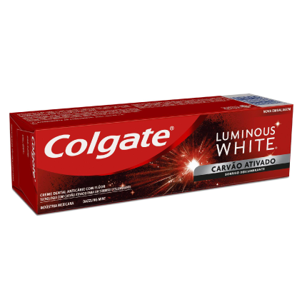 Creme Dental Colgate Luminous White Carvão Ativado 70g