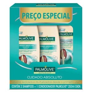 2 Shampoo + 1 Condic. Palmolive Naturals Manteiga Cacau 350ml