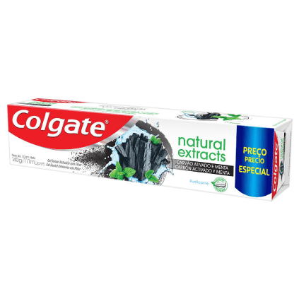 Gel Dental Colgate Natural Extracts Carvão Ativado 140g