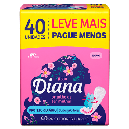 Protetor Diário Diana (40 unidades)