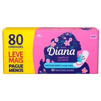 Protetor Diário Diana (80 unidades)