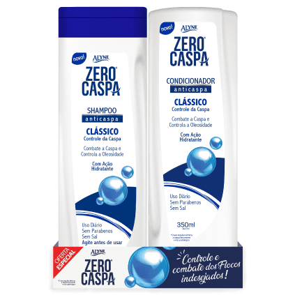 Shampoo + Condicionador Alyne Zero Caspa Clássico 350ml (Oferta Especial)