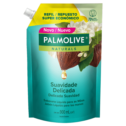 Sabonete Líquido Palmolive Naturals Esfoliação Delicada Jasmim e Manteiga de Cacau Refil 900ml