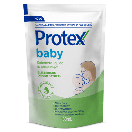 Sabonete Líquido Infantil Protex Baby Glicerina Natural Refil 180ml