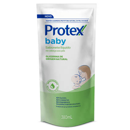 Sabonete Líquido Infantil Protex Baby Glicerina Natural Refil 380ml