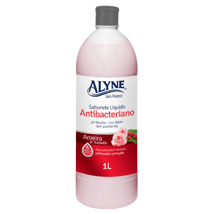 Sabonete Líquido Antibacteriano Alyne Aroeira e Rosas 1L