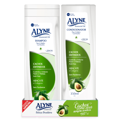 Shampoo + Condicionador Alyne Cachos Definido 350ml (Oferta Especial)