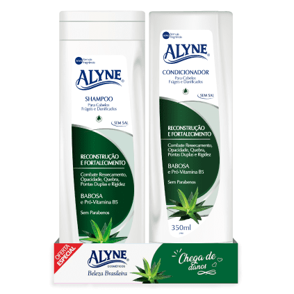 Shampoo + Condicionador Alyne Reconstrução e Fortalecimento 350ml (Oferta Especial)