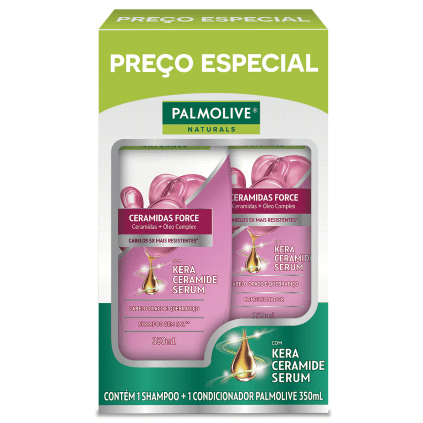 Shampoo + Condicionador Palmolive Naturals Ceramidas Force + Óleo Complex 350ml