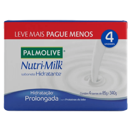 Sabonete Palmolive Nutri Milk Hidratação Prolongada 85g (4 unidades)