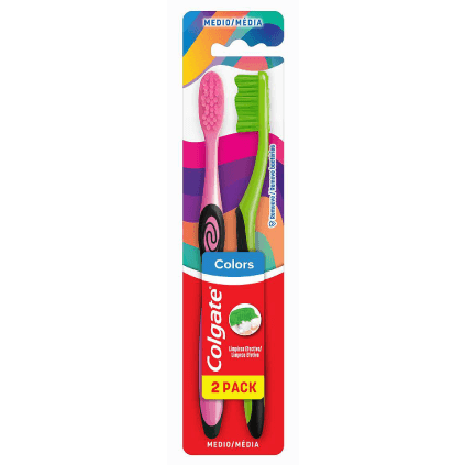 Escova Dental Colgate Colors Média Pack Família (2 unidades)