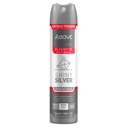 Desodorante Antitranspirante Above Elements Antibac Shiny Silver (M) 150ml