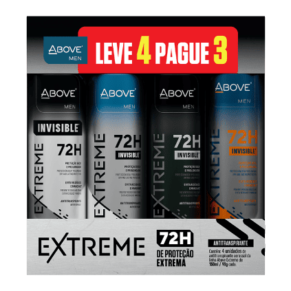 Desodorante Antitranspirante Above Extreme Moviment (M) 150ml (Leve 4, Pague 3)