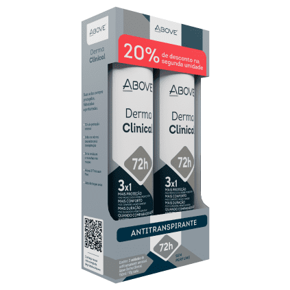 Desodorante Antitranspirante Above Derma Clinical Sem Perfume 150ml Pack Duo