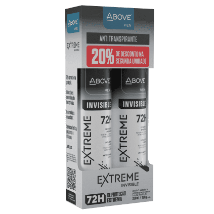 Desodorante Antitranspirante Above Extreme Invisible (M) 200ml Pack Duo