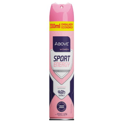 Desodorante Antitranspirante Above Sport Energy Women (F) 200ml