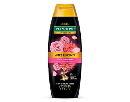 Shampoo Palmolive Luminous Oils Óleo de Rícino e Rosas 350ml