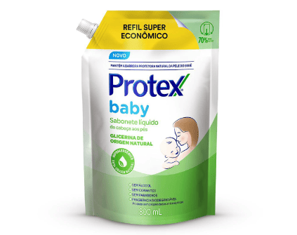 Sabonete Líquido Infantil Protex Baby Glicerina Natural Refil 800ml