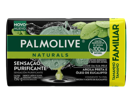 Sabonete Palmolive Naturals Sensação Purificante Argila Preta e Óleo de Eucalipto 150g
