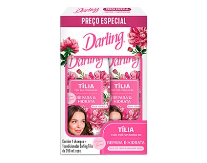 1 Shampoo + 1 Condicionador Darling Tília Cabelos Secos 350ml