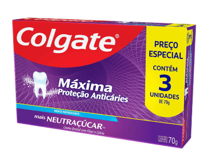 Creme Dental Colgate Neutraçúcar 70g (3 unidades)