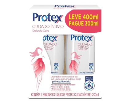 Sabonete Líquido Protex Íntimo Delicate Care (Leve 400ml, Pague 300ml)