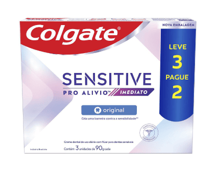 Creme Dental Colgate Sensitive Pro Alívio Imediato Original 90g (Leve 3, Pague 2)
