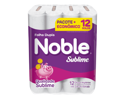 Papel Higiênico Sublime Noble Folha Dupla Neutro 20m (12×1)
