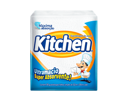 Guardanapo Kitchen Folha Simples Grande com 50 (32x30cm)