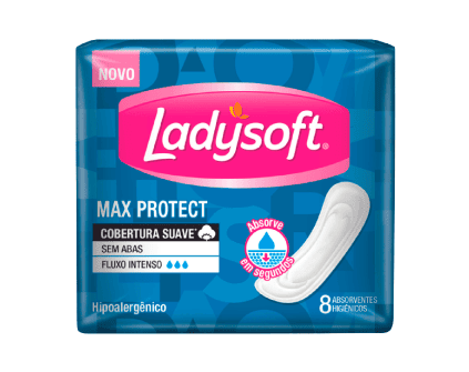 Absorvente Ladysoft Max Suave sem Abas (8 unidades)