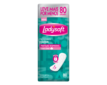 Protetor Diario Ladysoft Respirável (80 unidades)