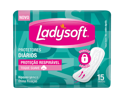Protetor Diario Ladysoft Respirável (15 unidades)