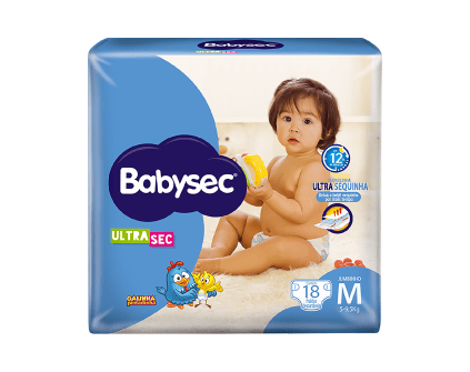 Fralda Babysec Ultrasec Jumbinho M (18 unidades)