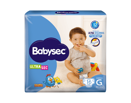 Fralda Babysec Ultrasec Jumbinho G (16 unidades)