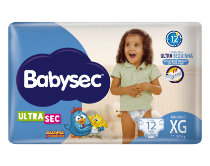 Fralda Babysec Ultrasec Jumbinho XG (12 unidades)