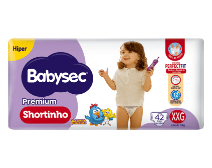 Fralda Babysec Premium Shortinho Hiper XXG (42 unidades)