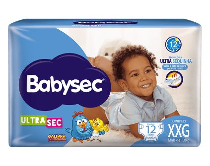 Fralda Babysec Ultrasec Jumbinho XXG (12 unidades)