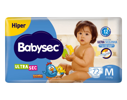 Fralda Babysec Ultrasec Hiper M (68 unidades)