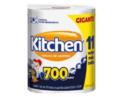 Toalha de Papel Kitchen Folha Dupla (700 Folhas)