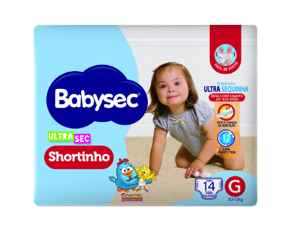 Fralda Babysec Ultrasec Shortinho Jumbinho G (14 unidades)
