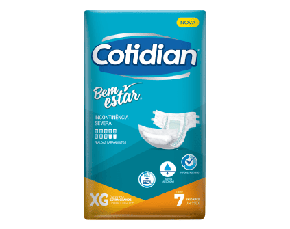 Fralda Cotidian Bem Estar XG (7 unidades)