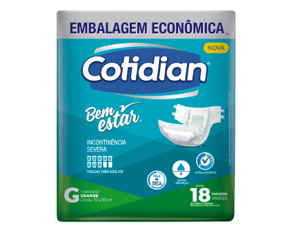 Fralda Cotidian Bem Estar G (18 unidades)