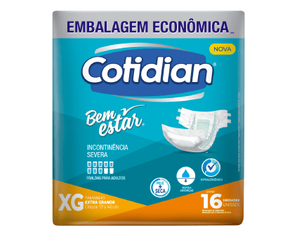 Fralda Cotidian Bem Estar XG (16 unidades)