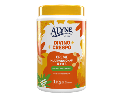 Creme Multifuncional Alyne 4 em 1 Divino Crespo 1kg