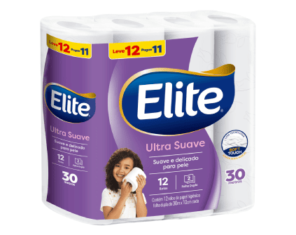 Papel Higiênico Elite Folha Dupla 30m (Leve 12, Pague 11)